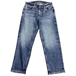 American Eagle Strigid High Rise Straight Cinch Back Jeans Womans Size 6